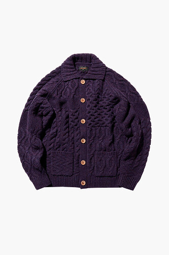 beams-plus-cardigan-alan-patchwork-purple