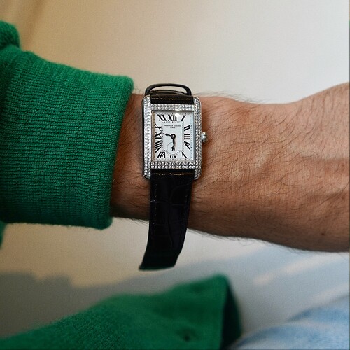 frederic constant Carrée small seconds - art déco et diamants - 1