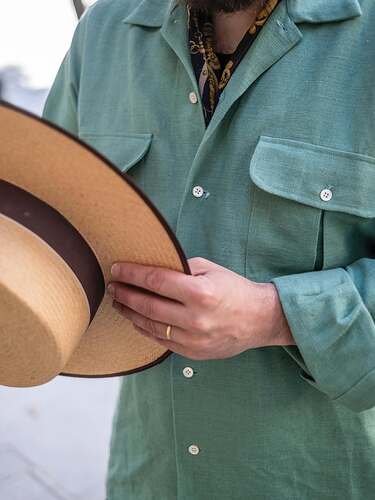 La frontera shirt. Handmade in london by @jakes_ldn using a stock of 1970’s Czech army fabric. 6