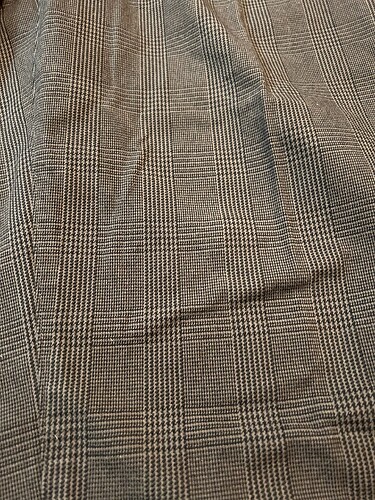 beams plus two pleat close up