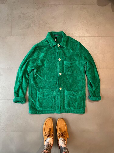 Drake's Terry Towelling 5 pocket Chore Jacket