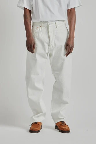 Kaptain_Sunshine_SS25_5P_Zipper_Front_Denim_Pants_White_One_Wash_05