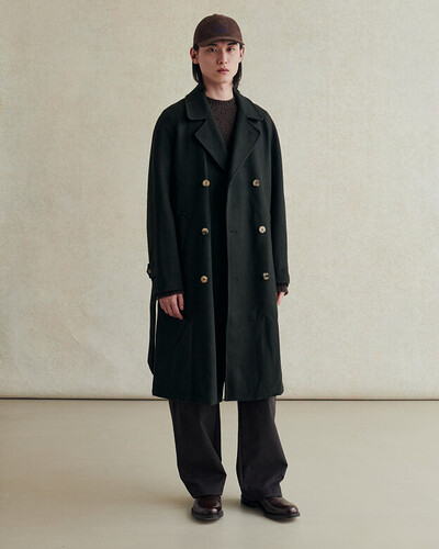 MT19 Grandad Coat Forest Green