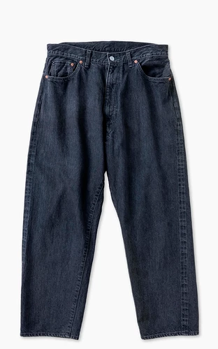 Kaptain-Sunshine-KS23SPT22-5P-Zipper-Front-Denim-Pants-Black-Used-Wash_1