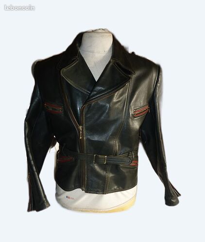 Blouson cuir vintage (image 1)