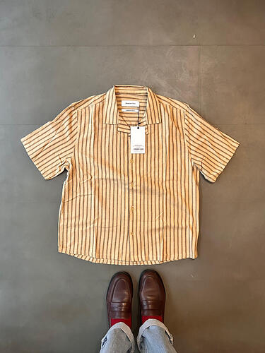 Modern Camp Collar Japanese Linen Beige