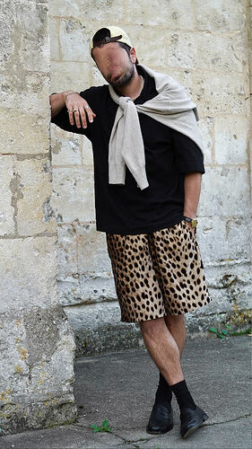 polo drapeau noir oversize - 1