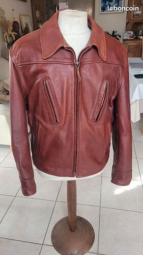 Blouson cuir vintage (image 1)