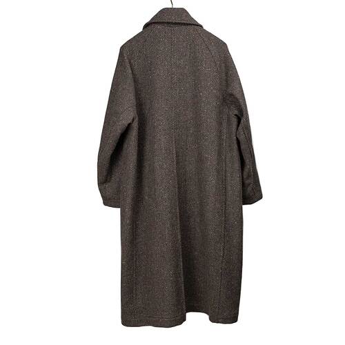 Document_Made_in_Korea_Fall_Winter_2025_FW25_Inverted_pleats_balmacaan_coat_in_brown_donegal_tweed_1_2048x