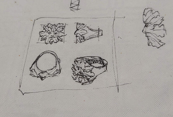 Gribouillage sur nappe